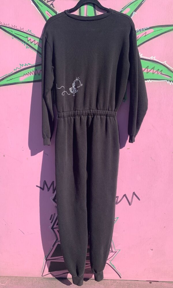 FUN! 1990S TWEETY BIRD EMBROIDERED DESIGN LINED LONG SLEEVE SNAP UP CINCHED CUFF JUMPSUIT