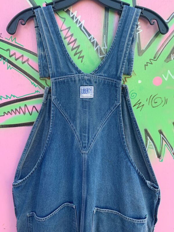 *AS-IS* BAGGY CLASSIC DENIM OVERALLS GREEN TRIM