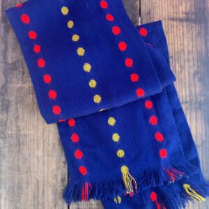 Photo detail:VERA NEUMANN KNIT POLKA DOT STRIPE PATTERN SCARF