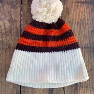 Photo detail:STRIPED KNIT BEANIE W/ POMPOM