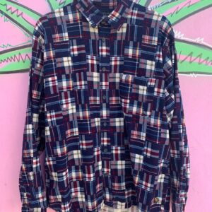 Photo detail:COLORFUL PLAID CORDUROY LONG SLEEVE BUTTON DOWN SHIRT