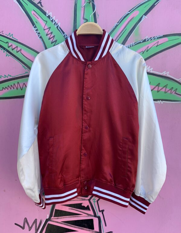 COLOR BLOCK LIGHTWEIGHT SATIN SNAP BUTTON BASEBALL JACKET TO NUGGET FROM 3-8