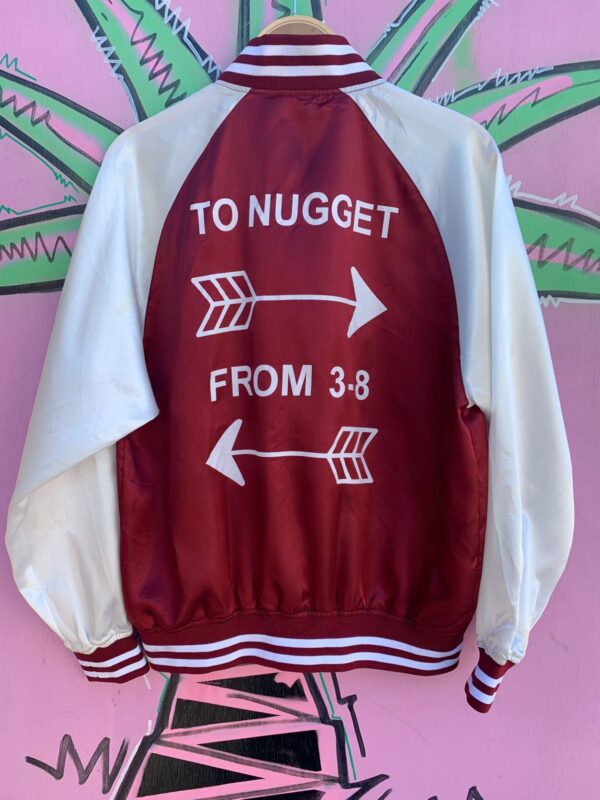 COLOR BLOCK LIGHTWEIGHT SATIN SNAP BUTTON BASEBALL JACKET TO NUGGET FROM 3-8