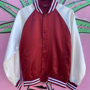 Photo detail:COLOR BLOCK LIGHTWEIGHT SATIN SNAP BUTTON BASEBALL JACKET TO NUGGET FROM 3-8