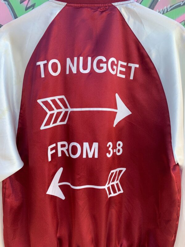 COLOR BLOCK LIGHTWEIGHT SATIN SNAP BUTTON BASEBALL JACKET TO NUGGET FROM 3-8