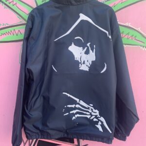 Photo detail:BW GRIM REAPER PUFF PRINT COACH JACKET