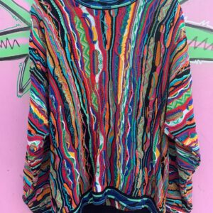 Photo detail:COOGI AUSTRALIA MULTICOLOR TEXTURED 3D CHUNKY KNIT SWEATER