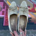 *AS IS* WINGTIP BRUSHED LEATHER TASSEL OXFORD FLAT LOAFER SHOES PERFORATED DETAIL