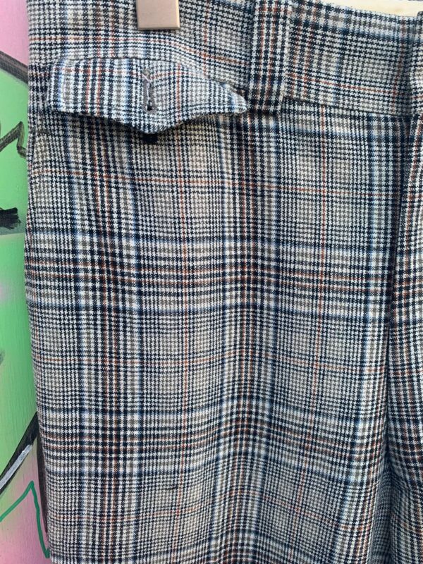 AS IS 1970S WOOL PLAID STRAIGHT LEG TROUSERS