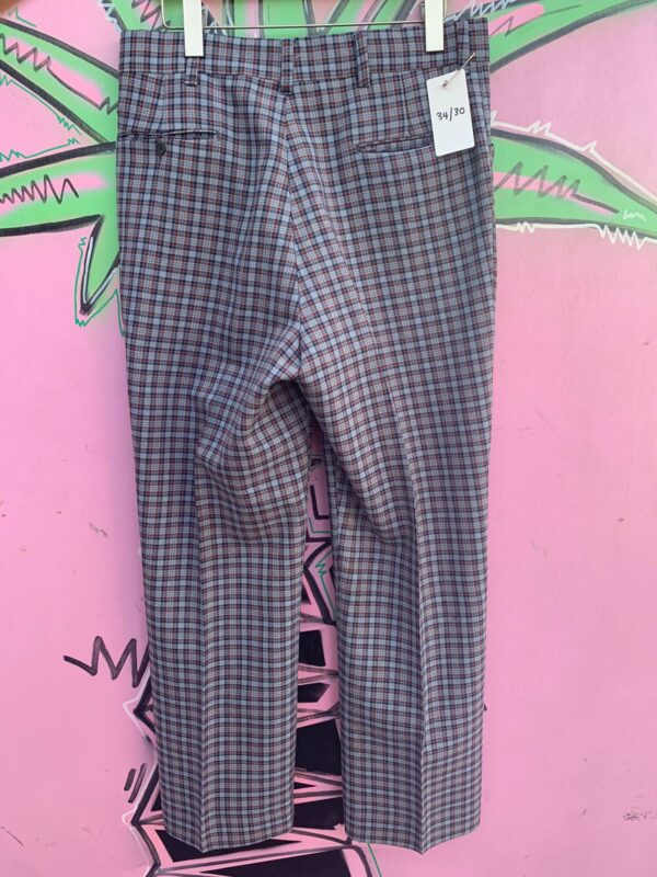 *AS-IS* 1970S PLAID WIDE LEG TROUSER DISCO PANTS