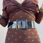 YSL CLASSIC WIDE PATENT LEATHER WAIST BELT