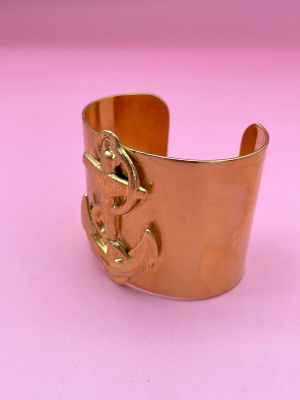 OVERSIZED 18K GOLD PLATED BRASS ANCHOR CUFF BRACELET