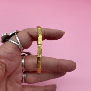 Photo detail:SWEET GOLD PLATED BAMBOO CUFF BRACELET