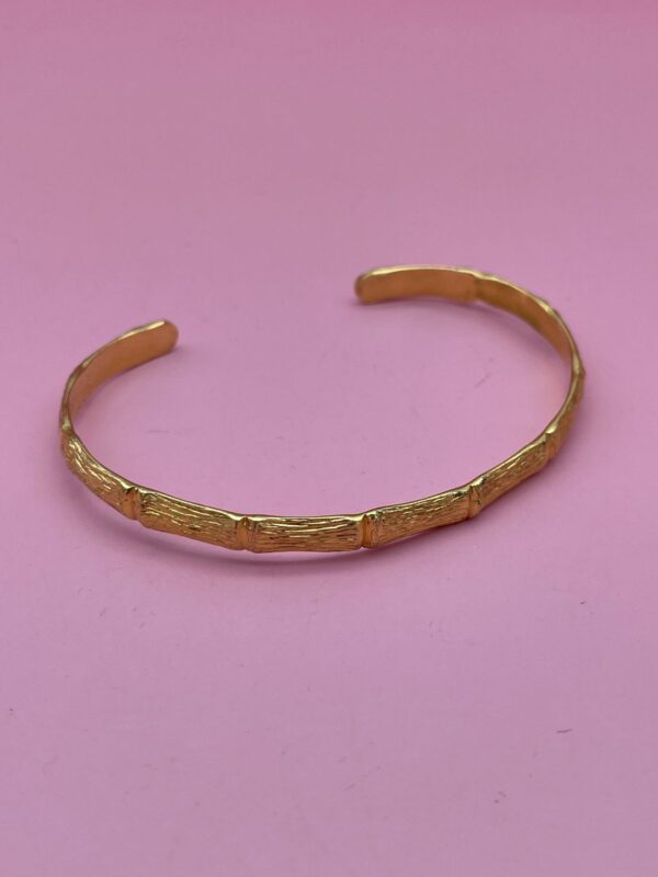 SWEET GOLD PLATED BAMBOO CUFF BRACELET