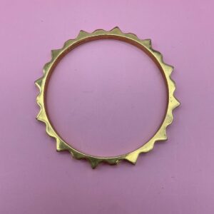 Photo detail:HEAVY GOLD PLATED COG / GEAR STYLE BANGLE BRACELET