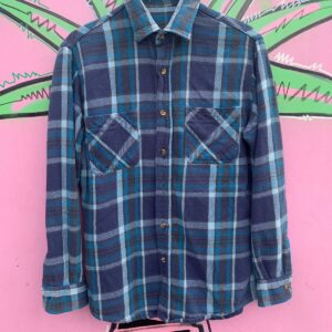 Photo detail:AS-IS RETRO SOFT & HEAVY COTTON FLANNEL SHIRT SMALLER FIT