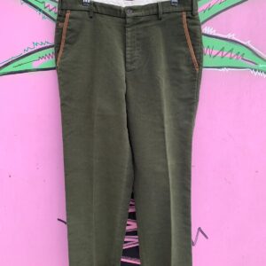 Photo detail:BEAUTIFUL BRUSHED COTTON TROUSERS SUEDE PIPING