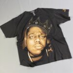 *AS-IS* NOTORIOUS BIG BIGGIE SMALLS PORTRAIT W/ EMBELLISHED RHINESTONE CROWN T-SHIRT