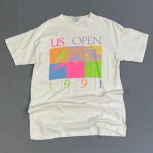 Photo detail:DAYGLOW US OPEN 1991 GRAPHIC SINGLE STITCH  T-SHIRT