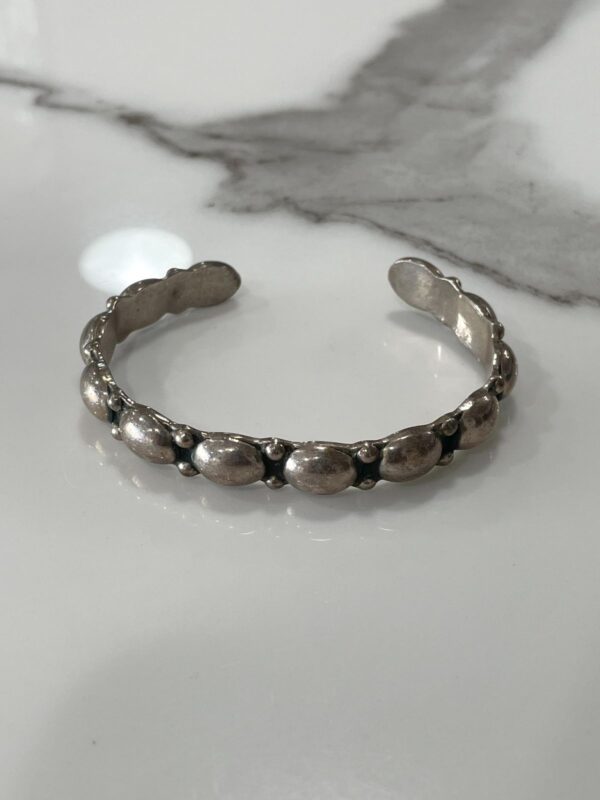 SCALLOPED STERLING SILVER CUFF BRACELET