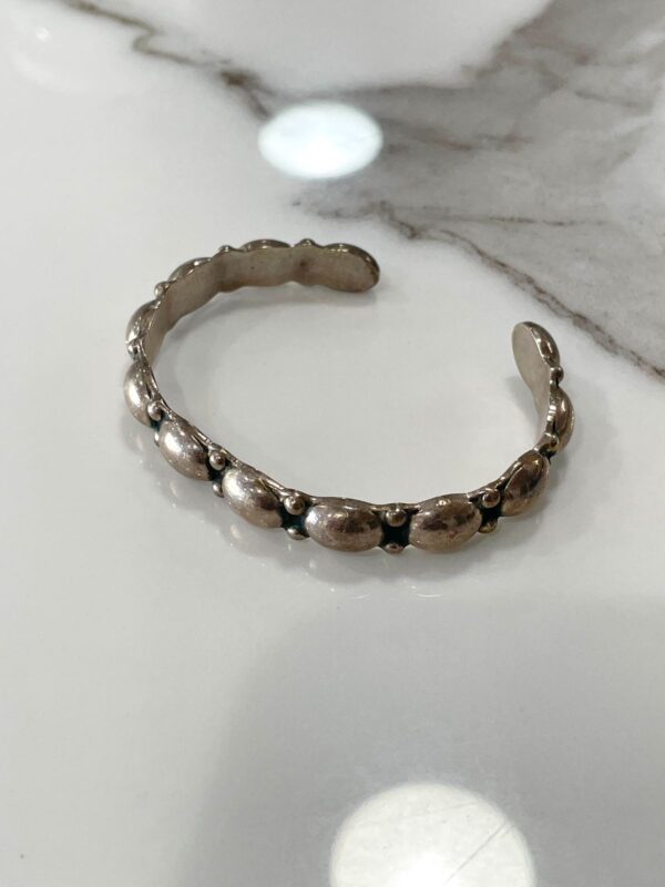 SCALLOPED STERLING SILVER CUFF BRACELET