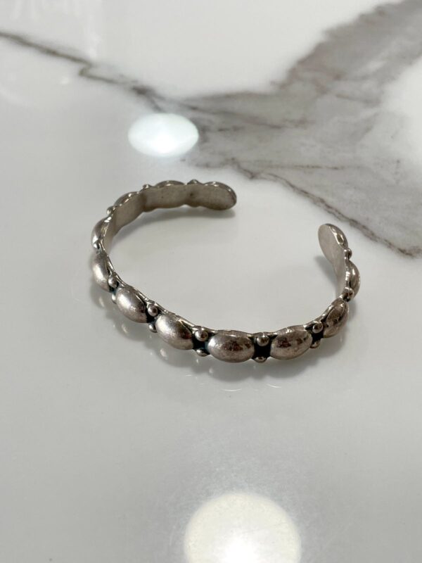 SCALLOPED STERLING SILVER CUFF BRACELET