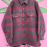 HEAVY NYLON QUILTED LINED FLANNEL SHIRT