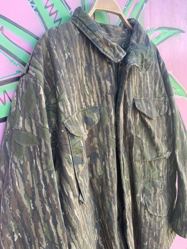 REALTREE FOREST CAMO COLD WEATHER MILITARY JACKET W/ HIDEAWAY HOOD