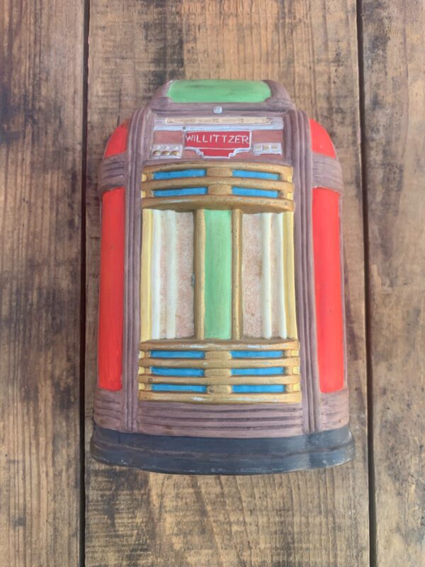 VINTAGE CERAMIC WINDUP MUSICAL JUKEBOX COIN BANK