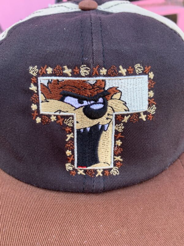 DEADSTOCK EMBROIDERED LOONEY TUNES TAZ T COLORBLOCK SNAPBACK HAT