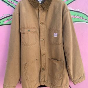 Photo detail:HEAVY CANVAS BLANKET LINED CHORE COAT CORDUROY COLLAR