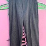 1980S COTTON HERRINGBONE STYLE PLEATED TROUSERS