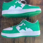 AS-IS A BATHING APE BAPE STA PATENT LEATHER LOW TOP SNEAKERS