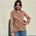 LATE 1960S PUCCI PRINTED BUTTON UP POLYESTER BLOUSE