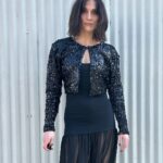 1990S | 1980S-90S #BETSEYJOHNSON CROPPED SEQUIN BOLERO JACKET