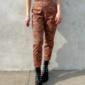 Photo detail:GORGEOUS! 1960S HIGH WAIST MOORISH PATTERN JACQUARD TROUSERS