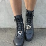 CUTE! LAREDO LEATHER ROPER BOOTS ORNATE HEART CONCHO DETAIL