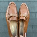 PINCH STITCH TWO TONE LEATHER BAND LOAFERS