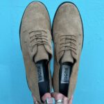 SUEDE LACE UP GRIP SOLE OXFORD DRESS SHOES DEADSTOCK