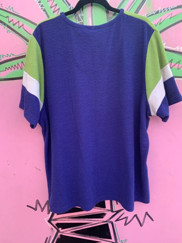 FUN! 1990S OVERSIZED COLORBLOCK TERRY CLOTH BOXY SHIRT