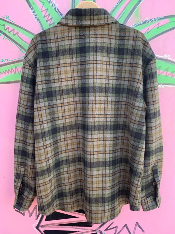 HEAVY PLAID FLEECE FLANNEL JACKET NYLON LINED