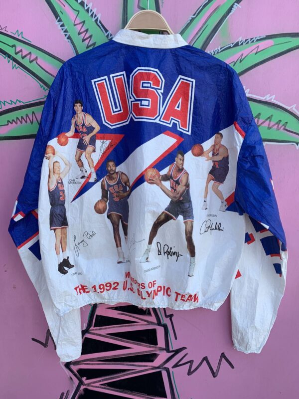 1992 OLYMPICS USA DREAM TEAM NBA ZIPUP TYVEK PAPER JACKET