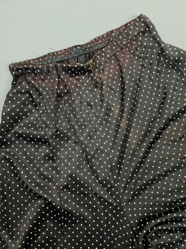 *AS IS* ADORABLE! 1970S MINI POLKA DOT WIDE LEG SLINKY PALAZZO PANTS