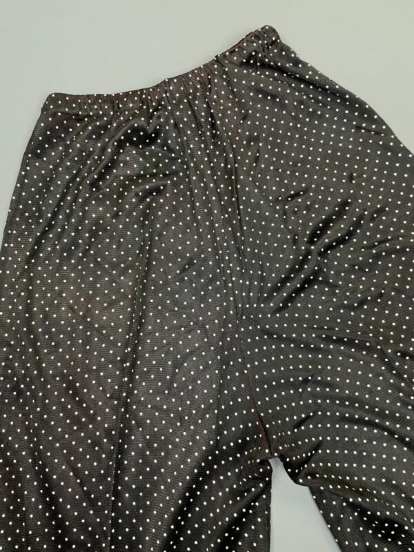 *AS IS* ADORABLE! 1970S MINI POLKA DOT WIDE LEG SLINKY PALAZZO PANTS