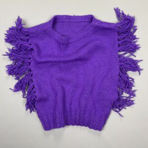 Photo detail:ADORABLE!!! CROPPED KNIT SLEEVELESS SWEATER TOP TASSELED SIDES