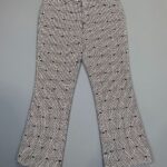 SO RAD!!! 1970S GEOMETRIC ZIGZAG PATTERN DOUBLE KNIT TROUSERS