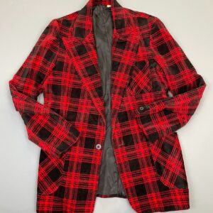 Photo detail:SO SIC! 1970S VELOUR VELVET TARTAN PLAID HOUNDSTOOTH HYBRID BLAZER SUIT JACKET