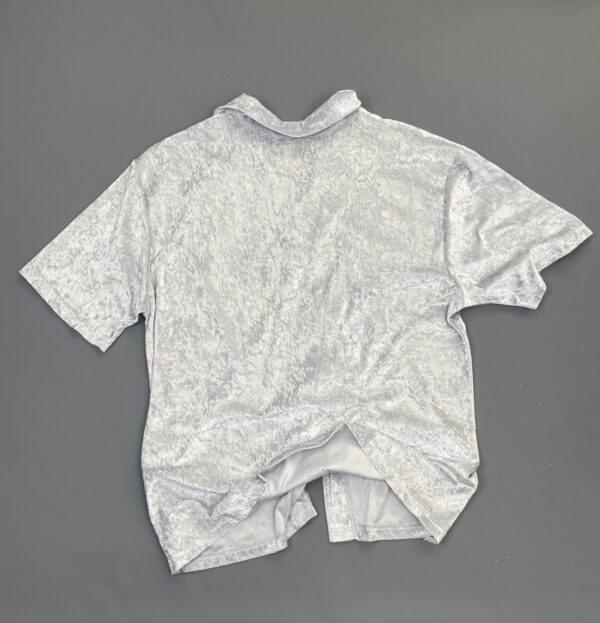 SO FUN! 1990S | EARLY Y2K CRUSHED VELVET CLUB KID SHIRT