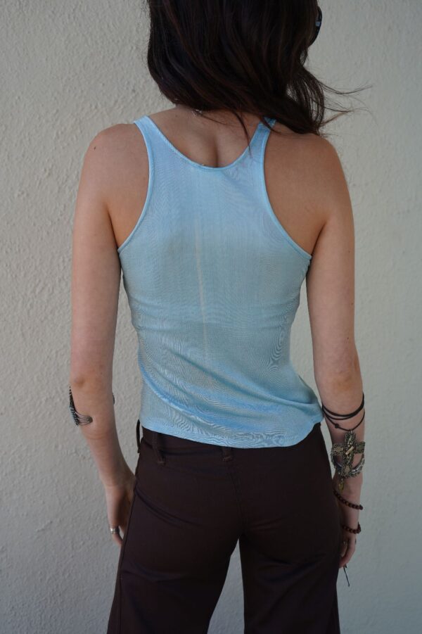 *AS-IS* RETRO 100% RAYON KNIT BODY SILK TANK TOP