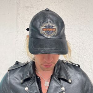 Photo detail:1990S LEATHER EMBROIDERED HARLEY HAT